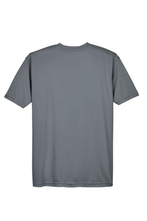 UltraClub Mens Cool & Dry Performance Moisture Wicking Short Sleeve Crewneck T-Shirt – Charcoal Grey