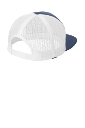 Hats Flat Bill Snapback Trucker Hat – New Navy Blue