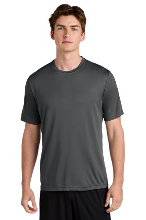 Sport-Tek Mens Competitor Moisture Wicking Short Sleeve Crewneck T-Shirt – Iron Grey