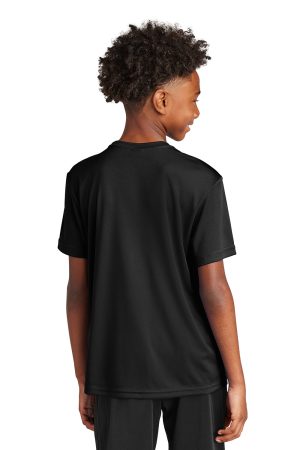 Youth Competitor Moisture Wicking Short Sleeve Crewneck T-Shirt – Black
