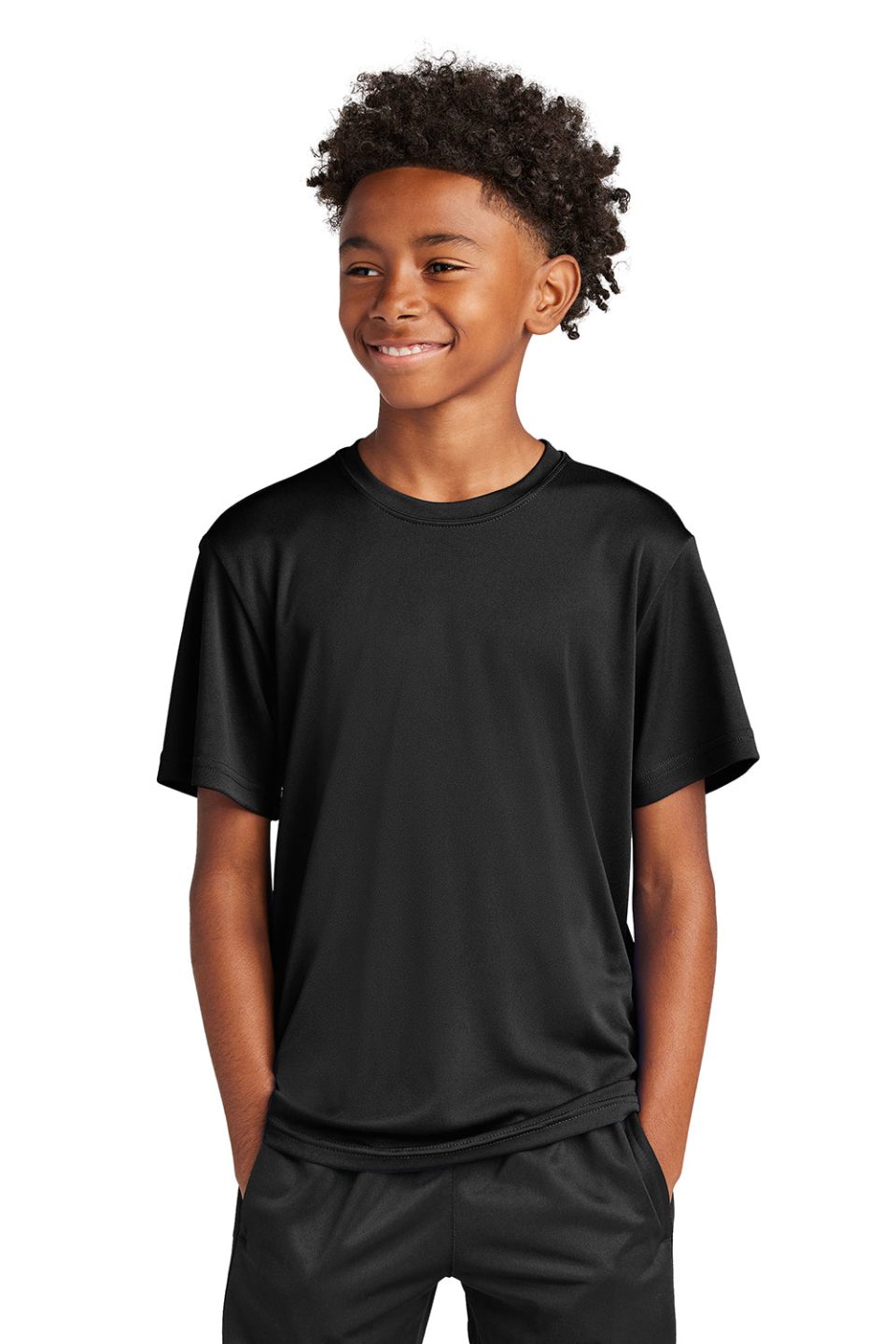 Youth Competitor Moisture Wicking Short Sleeve Crewneck T-Shirt - Black