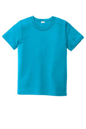 Youth Moisture Wicking Short Sleeve Crewneck T-Shirt – Sapphire Blue